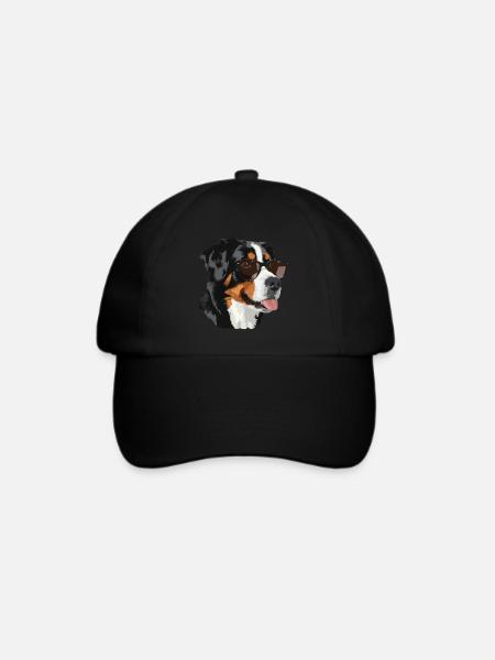 Grosser Schweizer Sennenhund - Baseballkappe - Schwarz/Schwarz