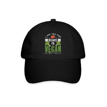 Vegan Veganismus Natur Ethik - Baseballkappe - Schwarz/Schwarz - Vorne