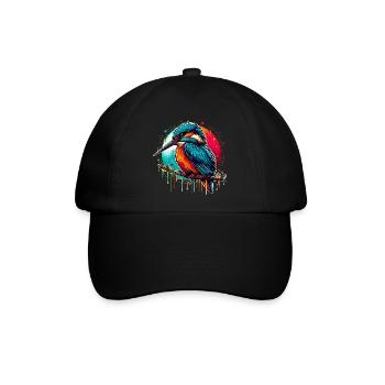 Eisvogel - Baseballkappe - Schwarz/Schwarz - Vorne