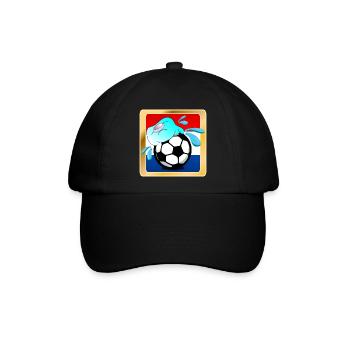 Flagge der Niederlande, Fußball - Baseballkappe - Schwarz/Schwarz - Vorne