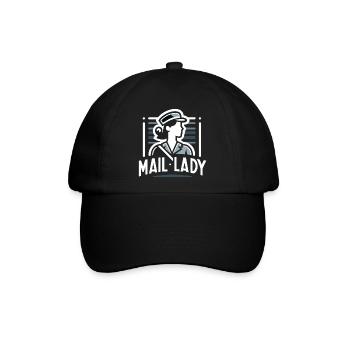 Postfrau - Baseballkappe - Schwarz/Schwarz - Vorne
