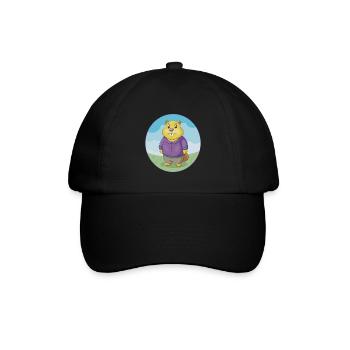 Gopher Niedliche Kawaii Cartoon Clipart Tier Haustier - Baseballkappe - Schwarz/Schwarz - Vorne