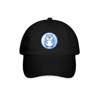 Gopher Blau Kawaii Cartoon Figur Clipart Haustier - Baseballkappe - Schwarz/Schwarz - Vorne