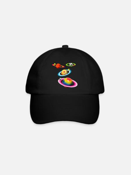 Bunte Bälle - Baseballkappe - Schwarz/Schwarz