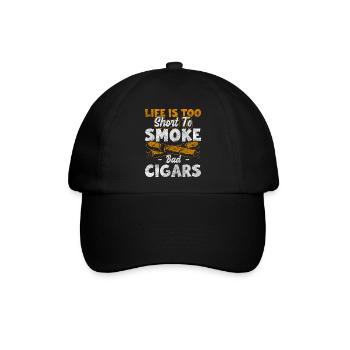 Raucher Hanf Sucht - Baseballkappe - Schwarz/Schwarz - Vorne