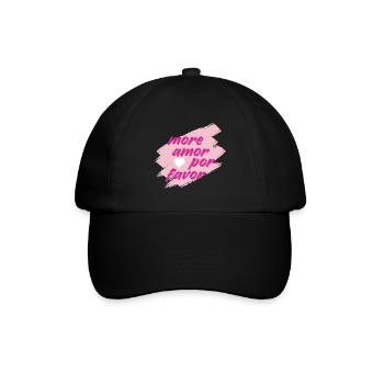 more amor - Baseballkappe - Schwarz/Schwarz - Vorne