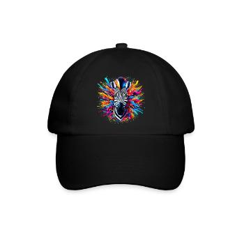 Zebra - Baseballkappe - Schwarz/Schwarz - Vorne