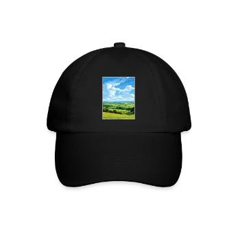 West Wiltshire Downs Aonb Reiseposter Souvenir - Baseballkappe - Schwarz/Schwarz - Vorne