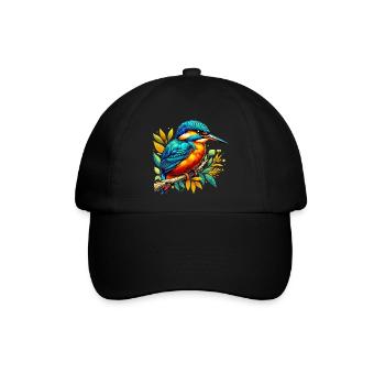 Eisvogel - Baseballkappe - Schwarz/Schwarz - Vorne