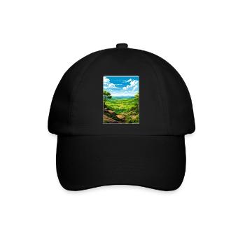 Shenandoah Nationalpark Reiseposter Souvenir - Baseballkappe - Schwarz/Schwarz - Vorne