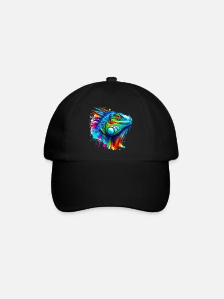 Leguan - Baseballkappe - Schwarz/Schwarz