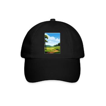 Shadow Creek Golfplatz Reiseposter Souvenir - Baseballkappe - Schwarz/Schwarz - Vorne