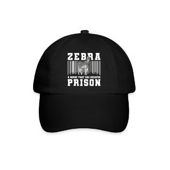 Zebrastreifen Streifen Serengeti Tierschützer - Baseballkappe - Schwarz/Schwarz - Vorne