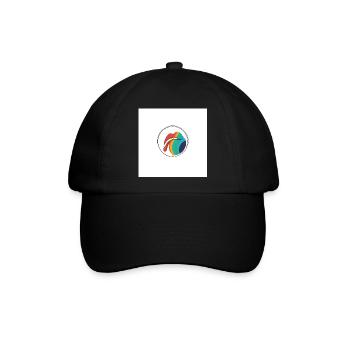 Lippen - Baseballkappe - Schwarz/Schwarz - Vorne
