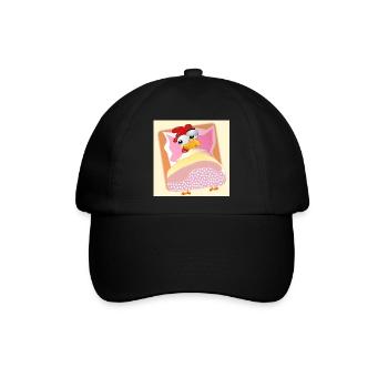 Hühner Hühnerhaltung - BETT SCHLAFEN - Baseballkappe - Schwarz/Schwarz - Vorne