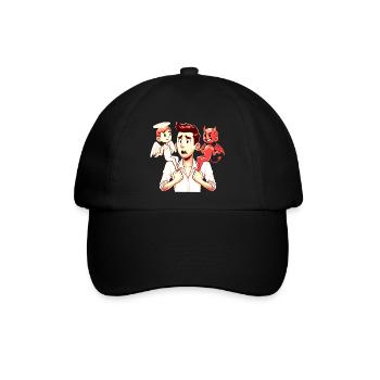 Zerrissen die Stimme des Gewissens - Baseballkappe - Schwarz/Schwarz - Vorne