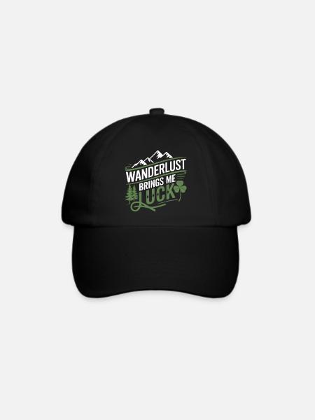 Fernweh bringt mir Glück - Baseballkappe - Schwarz/Schwarz