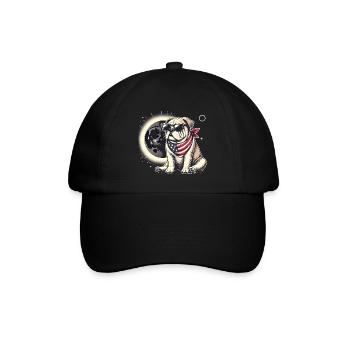 Patriotische Bulldogge Sonnenfinsternis - Baseballkappe - Schwarz/Schwarz - Vorne