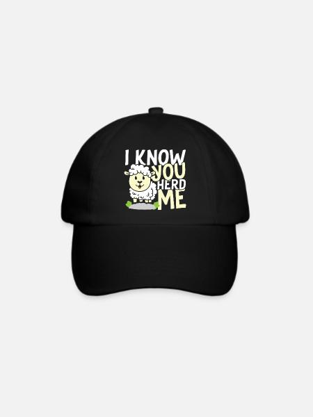 I know you herd me sheep - Baseballkappe - Schwarz/Schwarz