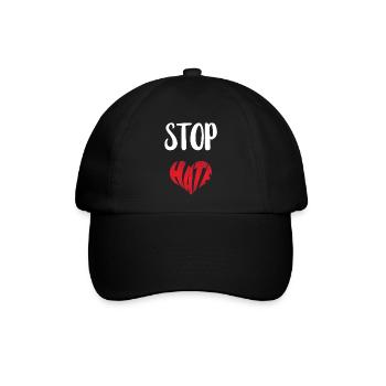 Kein Hass Abneigung Stopp Hass Anti Hass - Baseballkappe - Schwarz/Schwarz - Vorne