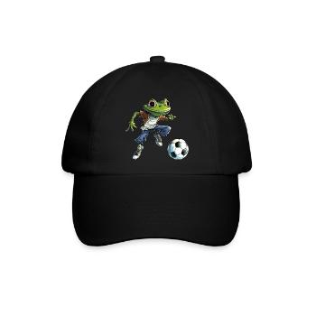 Frösche Fussball - Baseballkappe - Schwarz/Schwarz - Vorne