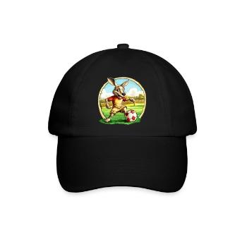 Fussball Kängurus - Baseballkappe - Schwarz/Schwarz - Vorne