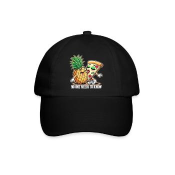 Pizza Hawaii Zungenkuss Liebe witzig Geschenk - Baseballkappe - Schwarz/Schwarz - Vorne