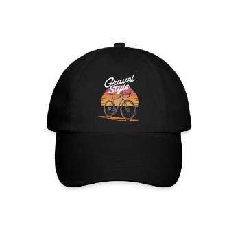 Gravel Style Sunset Bike - Baseballkappe - Schwarz/Schwarz - Vorne