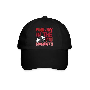 Kleiner Panda Bär Mit Spruch Wildtier Natur - Baseballkappe - Schwarz/Schwarz - Vorne