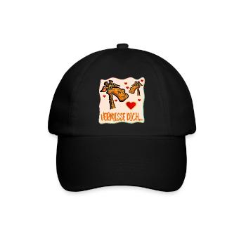 ABSCHIEDSSPRÜCHE VERMISSE DICH GIRAFFE - Baseballkappe - Schwarz/Schwarz - Vorne