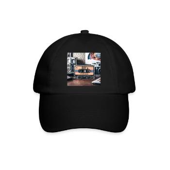80er - Baseballkappe - Schwarz/Schwarz - Vorne