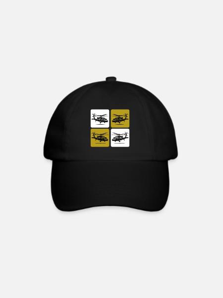 Army Hubschrauber – Militär - Baseballkappe - Schwarz/Schwarz