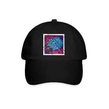 Abstrakte Kunst - Baseballkappe - Schwarz/Schwarz - Vorne