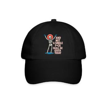Lebendiges Skelett Celebration Design - Baseballkappe - Schwarz/Schwarz - Vorne