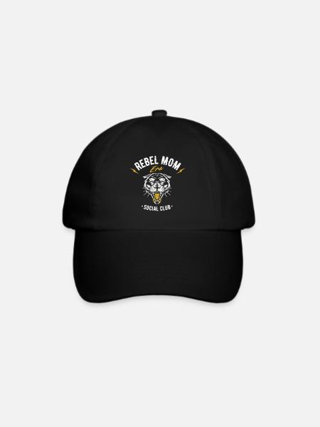 Rebellische Mamas Club Design - Baseballkappe - Schwarz/Schwarz