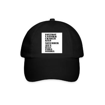 Gegen Nazis - Baseballkappe - Schwarz/Schwarz - Vorne