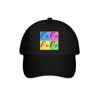 Backen Torte Backkönigin Backfee Bäckerin Pop Art - Baseballkappe - Schwarz/Schwarz - Vorne
