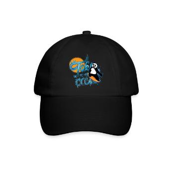 Panda Surfer – Take me to the Ocean - Baseballkappe - Schwarz/Schwarz - Vorne