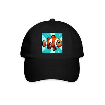 Clownfisch - Baseballkappe - Schwarz/Schwarz - Vorne