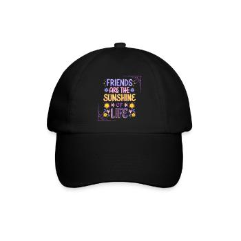 Sunshine Freundschaft Zitat Design - Baseballkappe - Schwarz/Schwarz - Vorne