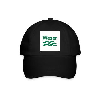 Grün Weiße Weser - Baseballkappe - Schwarz/Schwarz - Vorne