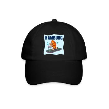 FRANZBRÖTCHEN HAMBURG - LAUFEN LAUFBAND - Baseballkappe - Schwarz/Schwarz - Vorne