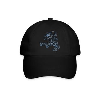 Lustiger Geier - Baseballkappe - Schwarz/Schwarz - Vorne