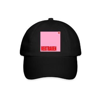 VERTRAUEN HERZ - Baseballkappe - Schwarz/Schwarz - Vorne