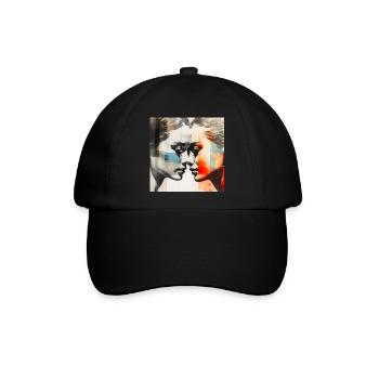 Bunte Fusion Liebe Dualität - Baseballkappe - Schwarz/Schwarz - Vorne