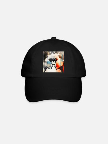 Bunte Fusion Liebe Dualität - Baseballkappe - Schwarz/Schwarz