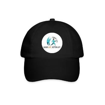 Sober Life. Better Life - Baseballkappe - Schwarz/Schwarz - Vorne