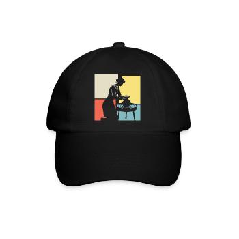 Kreative Töpferkunst für Keramikliebhaber - Baseballkappe - Schwarz/Schwarz - Vorne