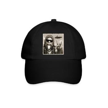 Rock, Rocker, Rock Musik, Rock Hand, Bigfoot UFO - Baseballkappe - Schwarz/Schwarz - Vorne