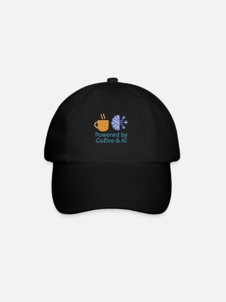 Kaffee KI Kraftdesign - Baseballkappe - Schwarz/Schwarz
